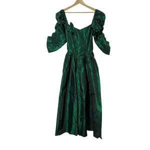 Vintage Loralie Emerald Green Wicked Style Dress Size 12 Whimsigoth Fairygrunge